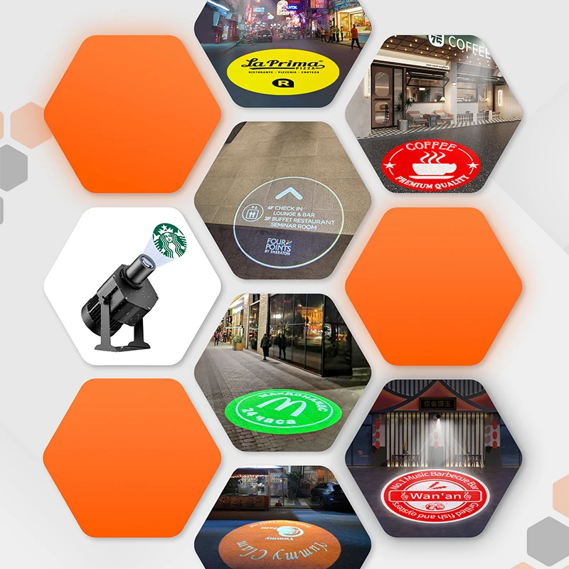 TNT Outdoor IP67 Waterproof LED Advertising Light Laser Custom Door & Floor Logo Projector Display 1-20m Aluminum Body