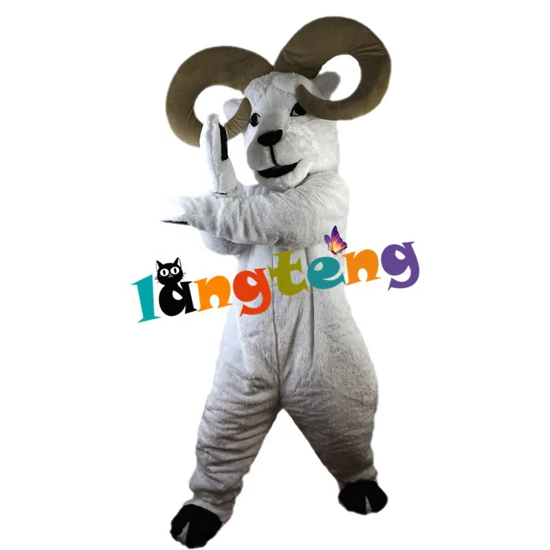 747 Characteristic Furry Mascot Party Christmas White Goat Antelope Mascot Costumes