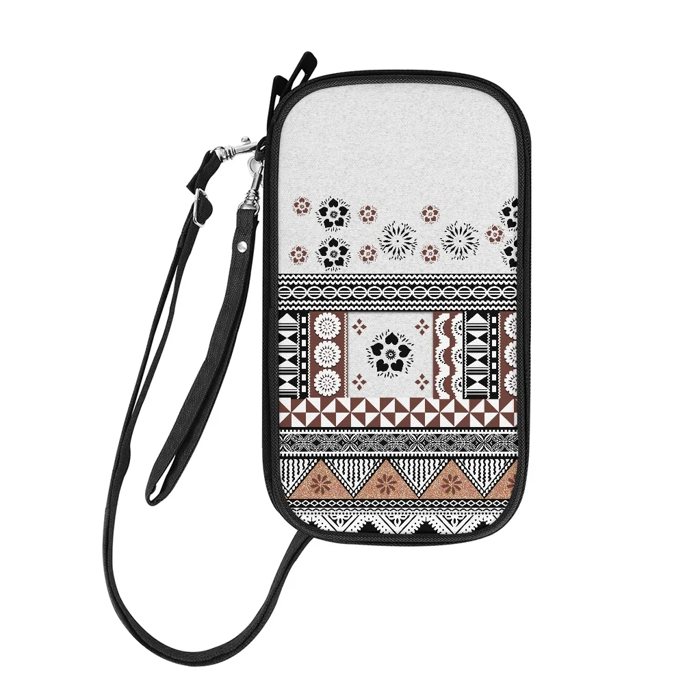 Прямые продажи с фабрики, повседневные сумки на заказ, полинезийские фицзянские Тапа, сумки для паспорта с принтом племени для путешествий, сумка для паспорта