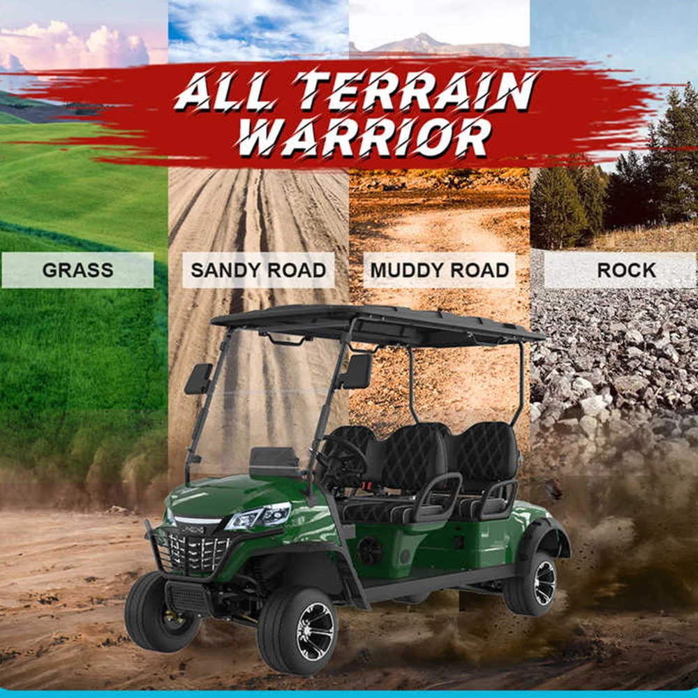 Golf Course New Design 4 Seater Electric Golf Cart Low Speed Buggy For Park And Resort Electric Golf Cart