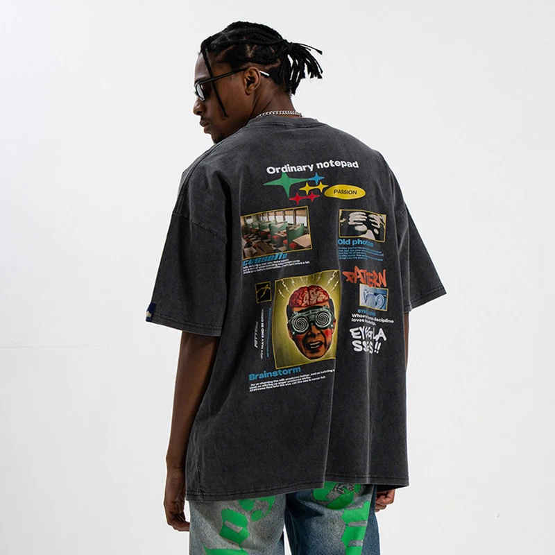 latest pop 100% cotton boxy fit blank tee streetwear oversize men tshirt logo custom boxy fit t shirt