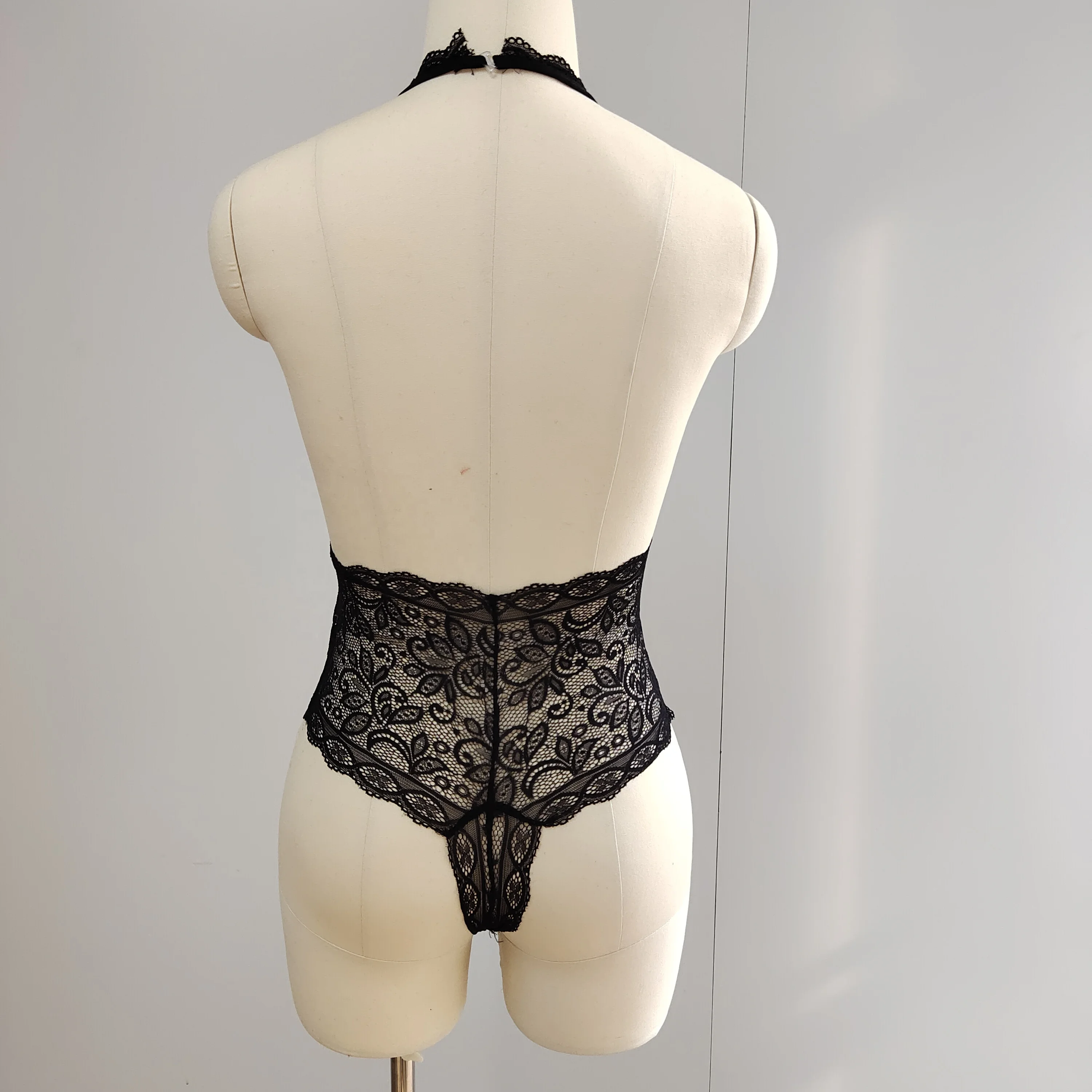 HY Sexy Lace Lingerie Bodysuit Backless Body Stockings Women Catsuit Underwear Sleepwear G-string Hot Erotic