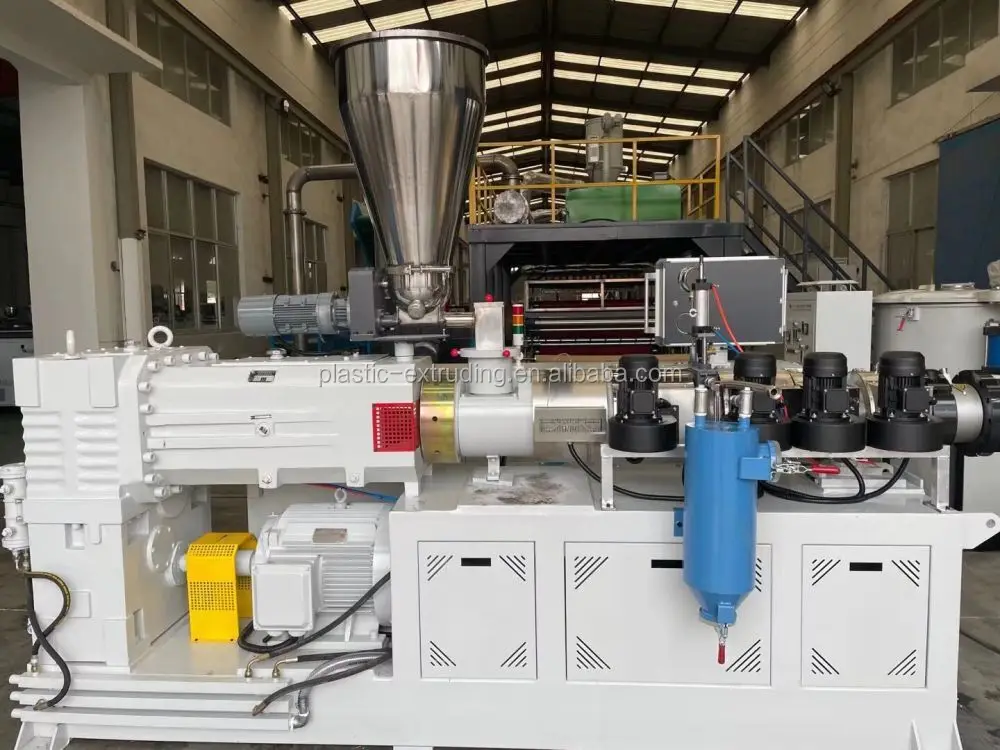 New design SJSZ serizes 45/51/55/65/80/92 double screw plastic conical extruder