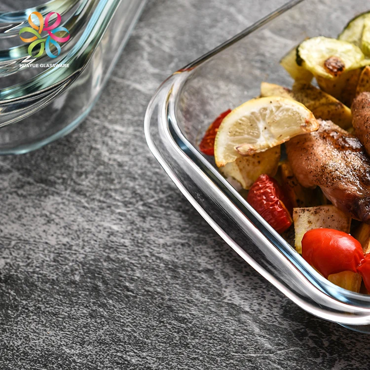 
Bakeware Tempered Glass Baking Dish Creative Rectangular Heat Resisting Glass Baking Tray for Baking and Cooking 