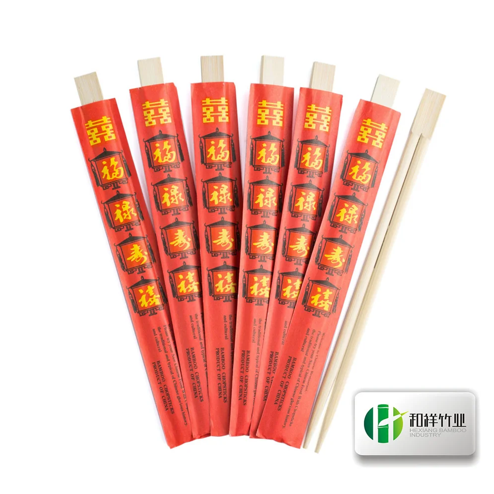 disposable chopsticks semi paper packed Chinese Restaurant Use Disposable Bamboo tensoge Chopsticks