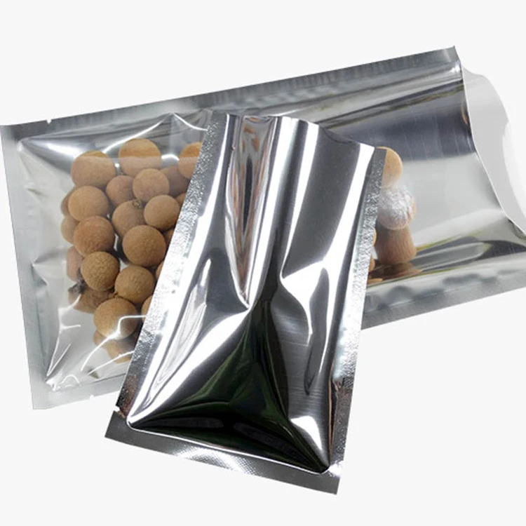Mylar три боковых уплотнения серебряной алюминиевой фольги мешки с одной стороны прозрачное окно