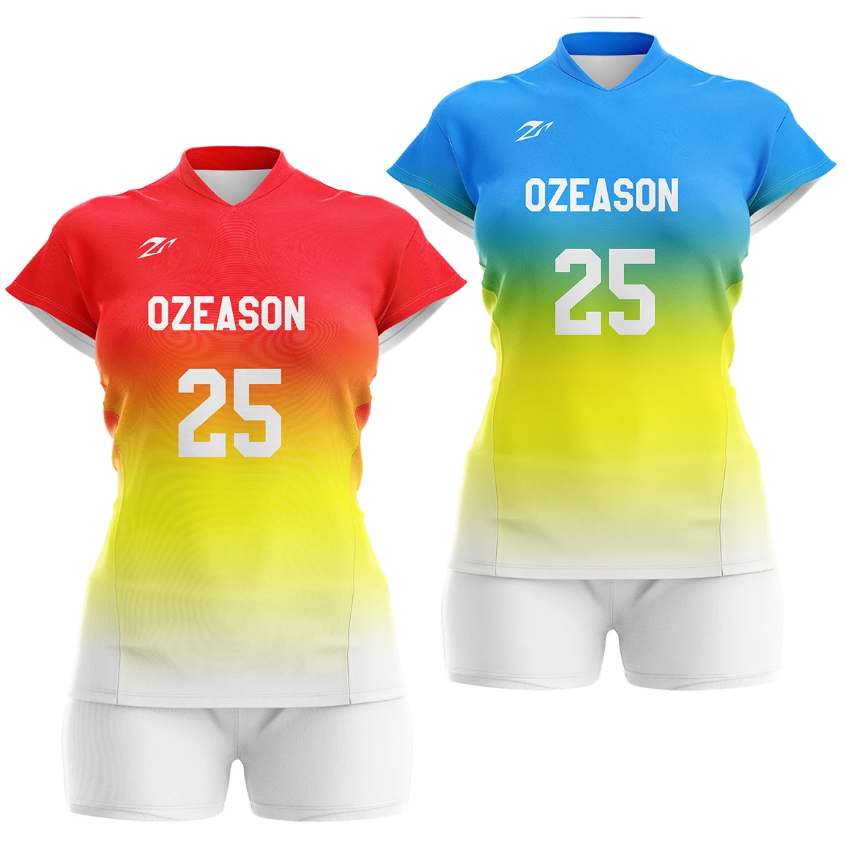 New design print volleyball jersey set custom quick dry breathable beach volleyball uniforms