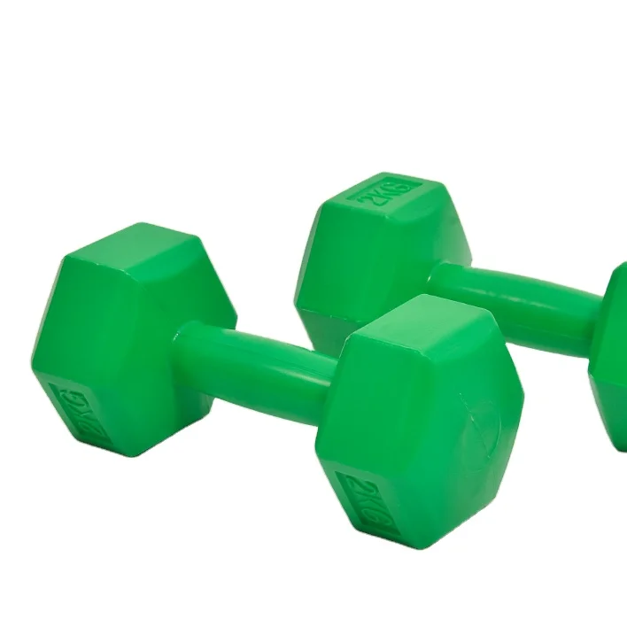 Online buy Made in China high quality cheap Plastic Cement Sand Filled Hexagon Dumbbell 10kg 15kh