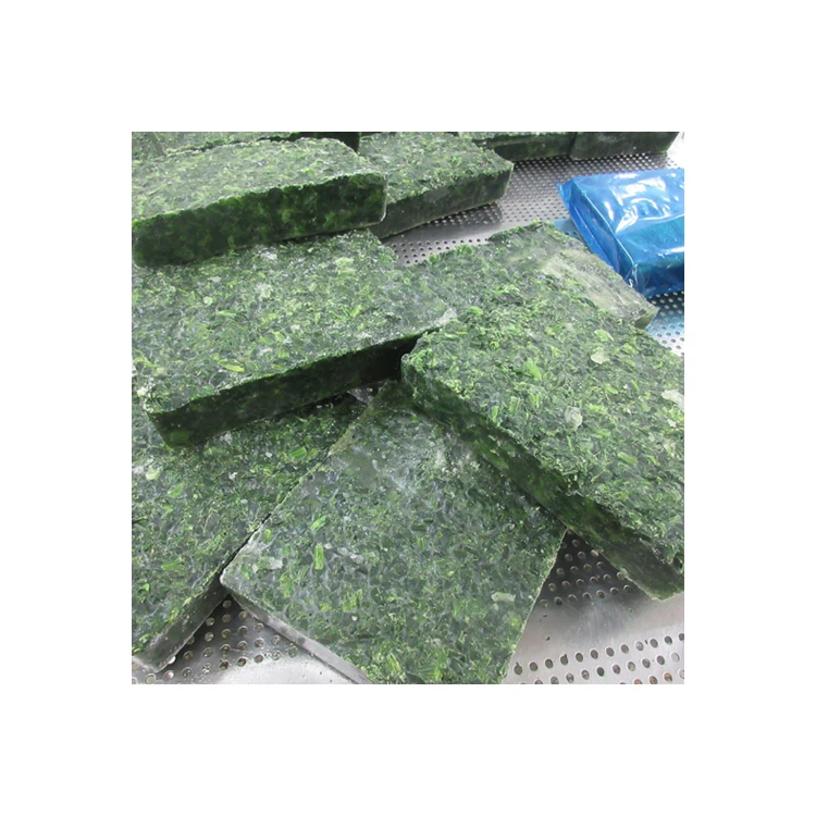 Factory hot selling frozen green spinach fresh bqf chopped spinach
