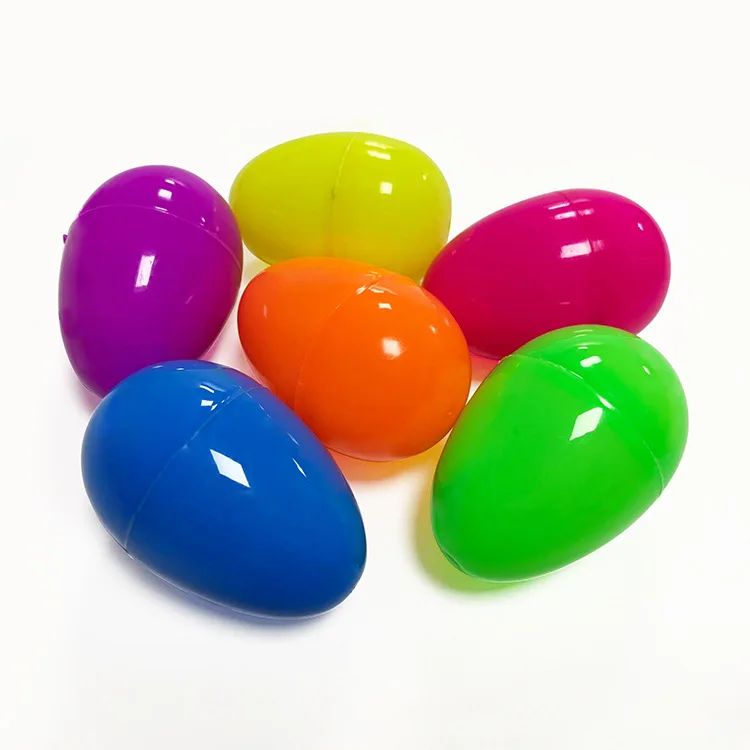Colorful Plastic Empty Easter Eggs Surprise Toys 6*4cm