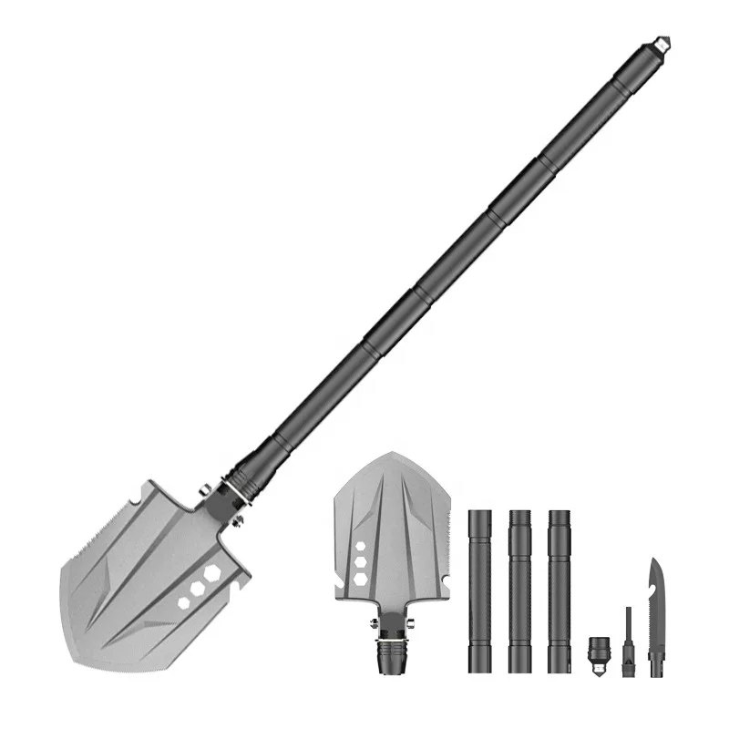 Outdoor Multifunctional Sapper Survival Shovel Camping High Carbon Steel Folding Portable Shovel