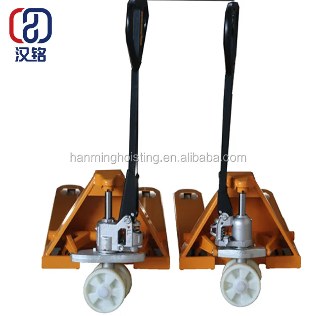 2000kg 2500kg 3000kg nylon PU Rubber wheels hand pallet jack manual hydraulic pallet truck