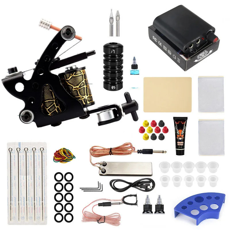 Tattoo equipment Black Tattoo Gun Tattoo machine set full set of professional tools for beginners