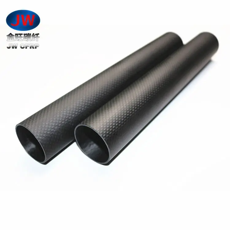 CFRP Customized Length Heat Resistant Roll wrapped 3k Carbon Fiber Tube Length 100cm Fibre Carbon Tube