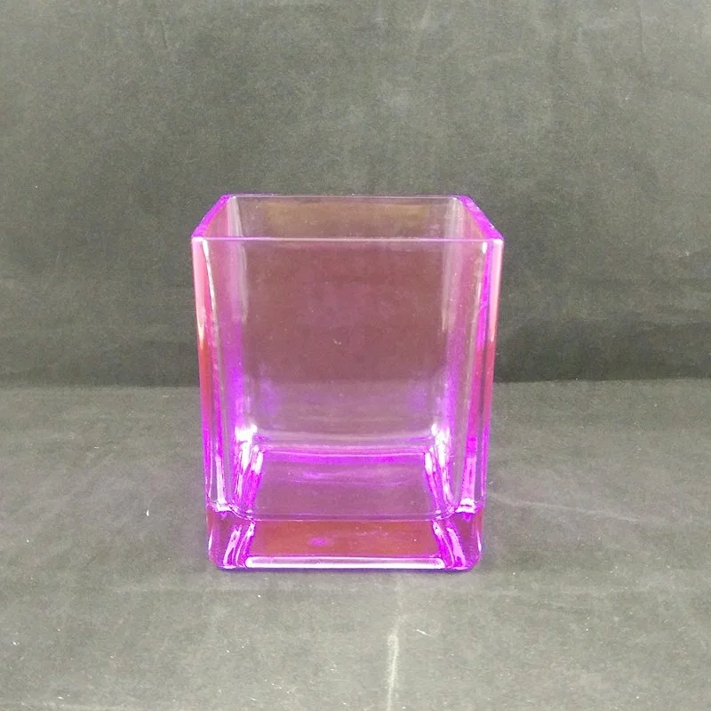 Supply New Stocked Square Glass Cube/Cube Glass Candle Holder/Cube Glass Tealight Holder for Xmas Holiday Indoor Decoration