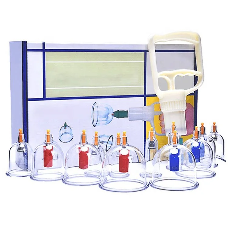 Hot Selling Household Medical Physical Therapy Chinese Vacuum Cupping Therapy Set Food Grade Silicone Cupping Hijama Cups