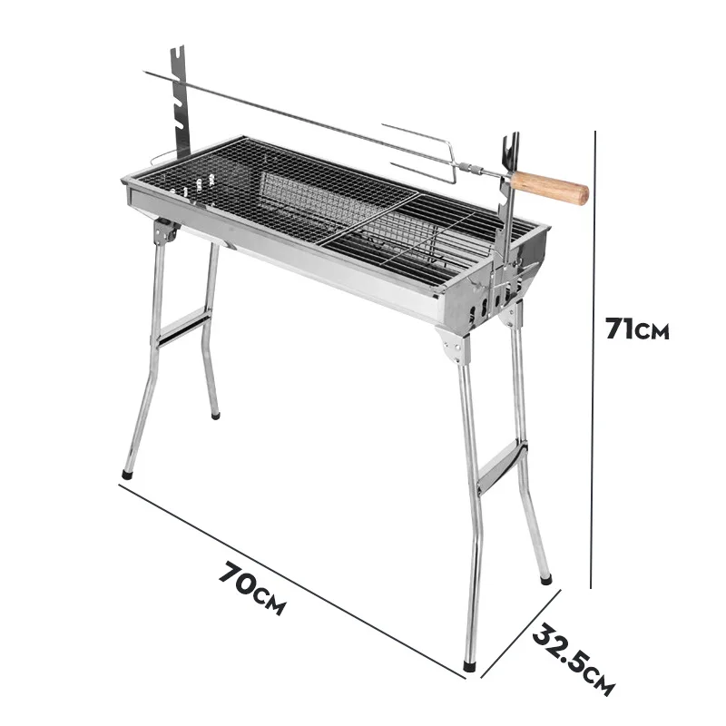 Thickened and firm BBQ charcoal grill outdoor barbecue grill garden convenient home barbecue grill