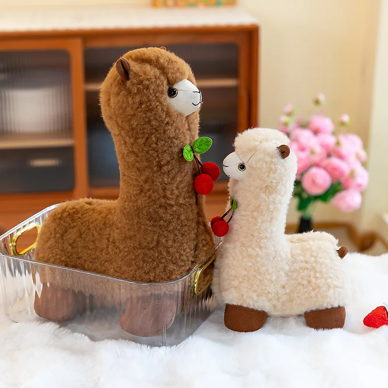 Factory Promotion Cherry Alpaca New Design Stuffed Animal Plush Toy Cherry Alpaca Plush Toy for Baby Kids