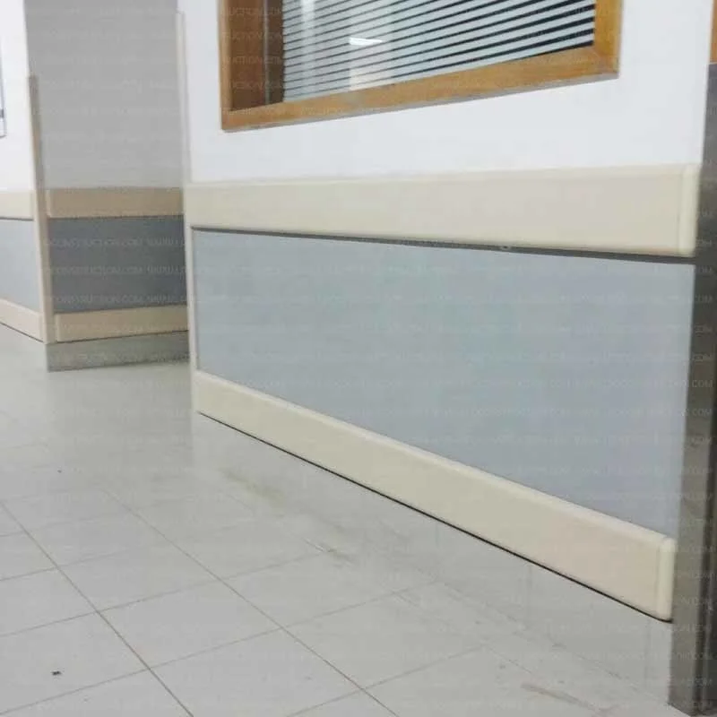 Hospital Hotel Clinic pvc aluminum wall guard rail corridor bumper handrail