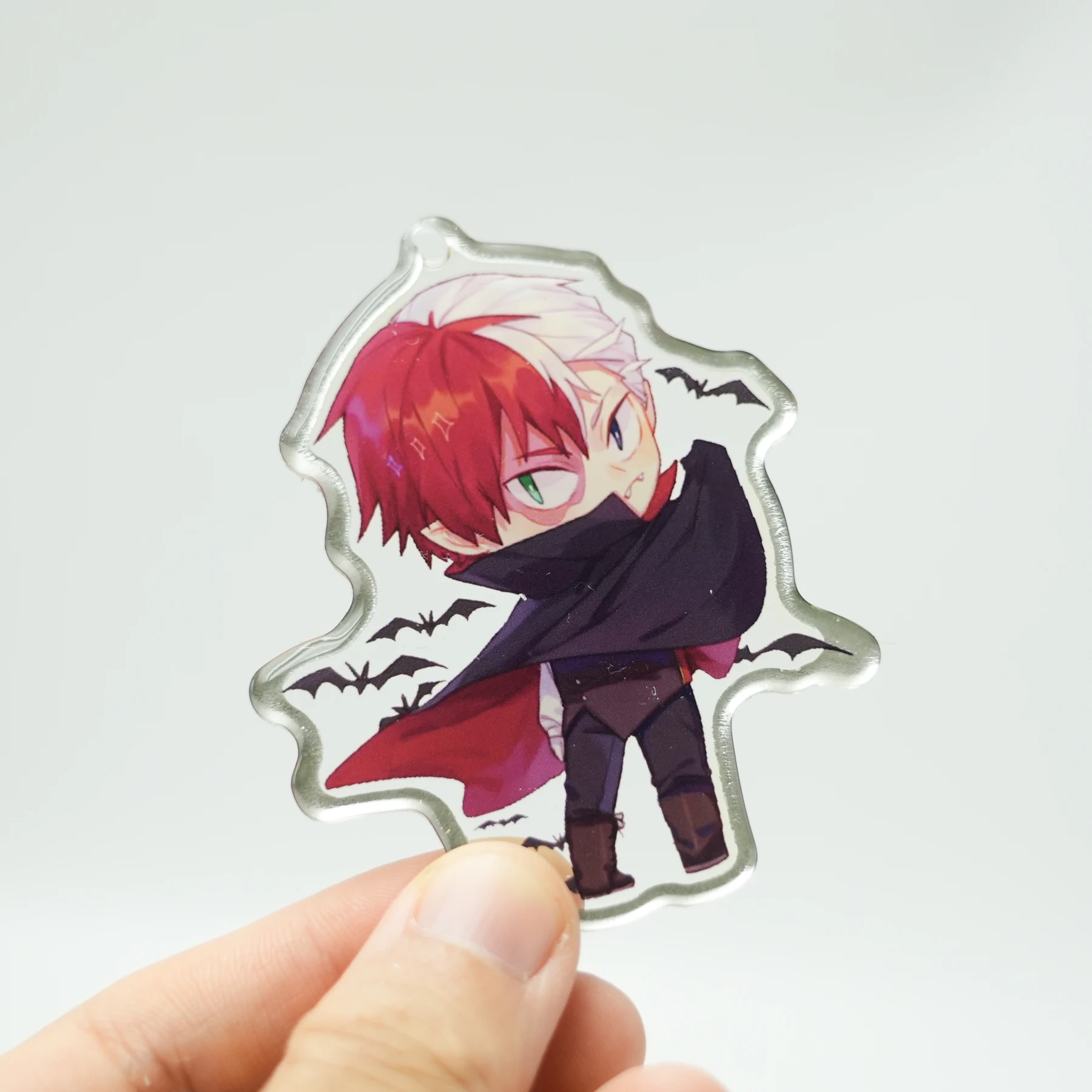 Jinlei красочный принт двухстороннее тиснение с блестками милые Мультяшные аниме-персонажи акриловые брелки на заказ