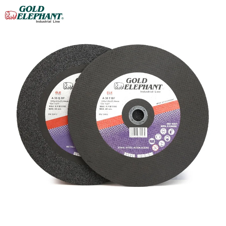 Gold Elephant manufacturer high sharpness durable iron cutting disc 12 inch 300*3.0*25.4mm metal cutting discs