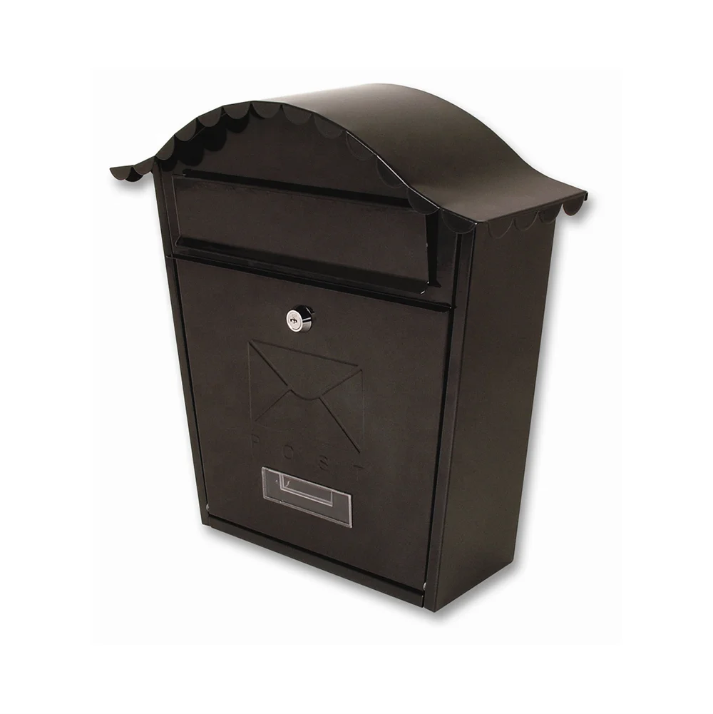 Keenhai Garden Antique Black Lockable Stainless Steel Mailbox With Key