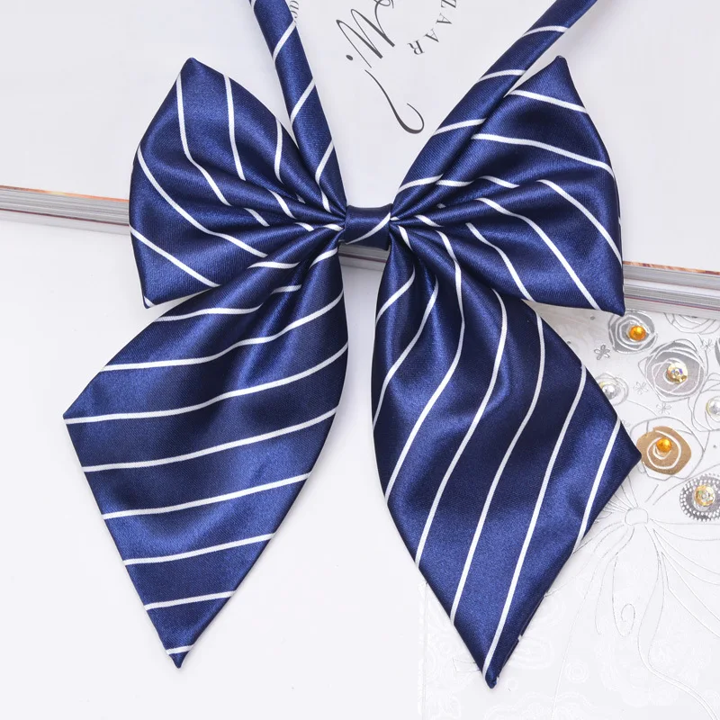 Wholesale Handmade Custom Bow Tie High Quality 100% Polyester Five Colors Tape Women Tie Set Bow Tie