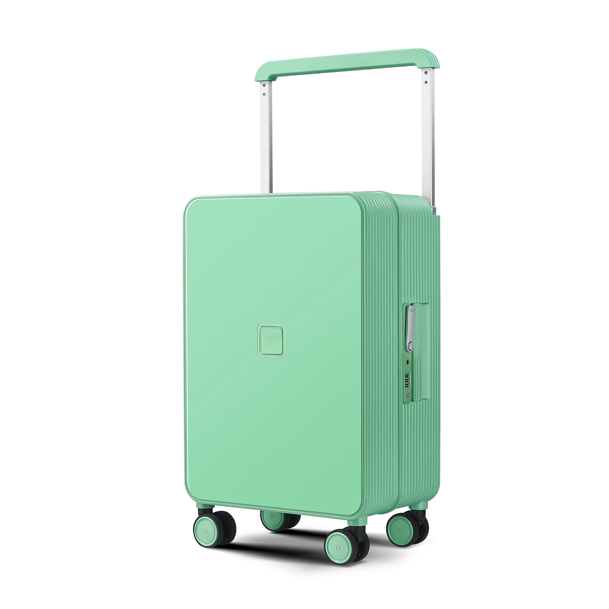 Premium Wide Trolley Luggage Airline Approved Carry on Suitcase 20 inch PP Aluminum Frame Baggage with TSA Lock