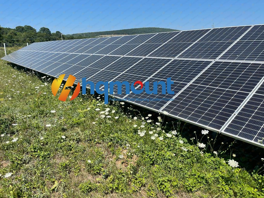 Ground Screw Piles For Foundation Of Mounting Solar Panel Photovoltaic System