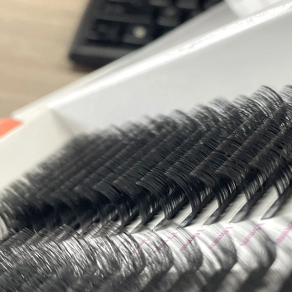 Wholesale Cashmere Full Lash Tray Supply Matte Black Silk Mega Russian Classic Luxury Volume Individual Eyelash Extension cils