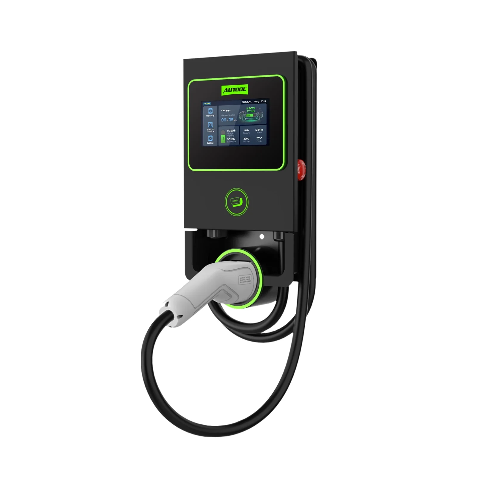 AUTOOL C701 Wall-Mounted Vehicle Ev Fast Home Residential Dc Fast Charger Price Near Me Charging Stations For Electric Cars