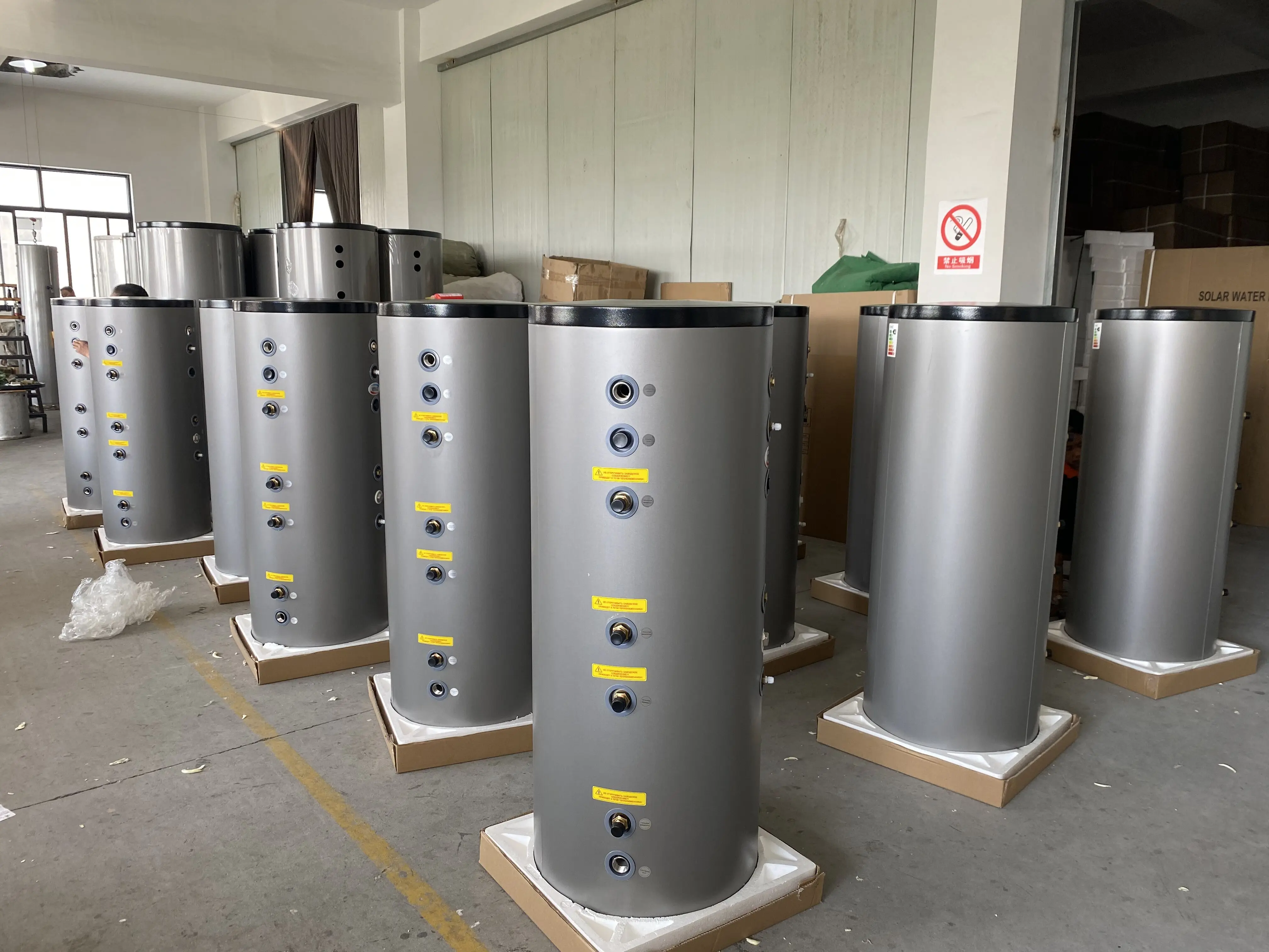 France ERP  Stainless steel   100L  200L 300L  buffer tank  with Heat exchanger  For Hot Water  and Heat Pump