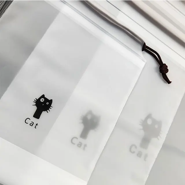 Wholesale Self-adhesive bag transparent matte clothing bag/printed packaging zipper bag with logo