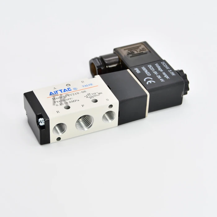 AirTAC 4V100 серия соленоид 4V110M5AI 4V12006BG 4V22008BG 4V42015BG 4V32010BG 12V 5/2 способ 5/3 Пневматический электромагнитный клапан