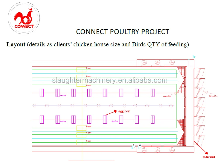 Automatic Industrial Poultry Egg Layer Breeder Broiler Farming Husbandry Raising Plant Line System for Chicken Farm Building