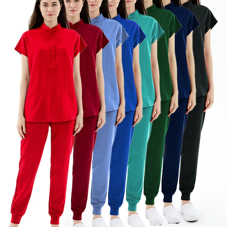 Big Discount New Arrival Cheap Fashionable Doctor Uniform Medical Nursing Spandex Scrubs Uniform Sets