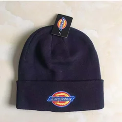 Customizable Embroidery Logo Bennie Woolen Cap Women Knitted Warm Winter Hats