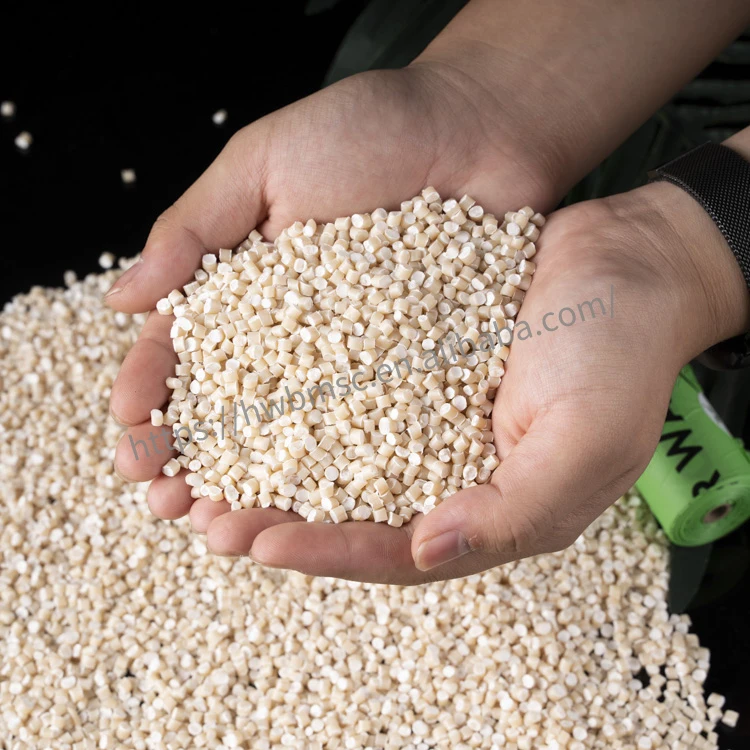 100% compostable raw material PLA PBAT cornstarch resin bioplastic pellets granules