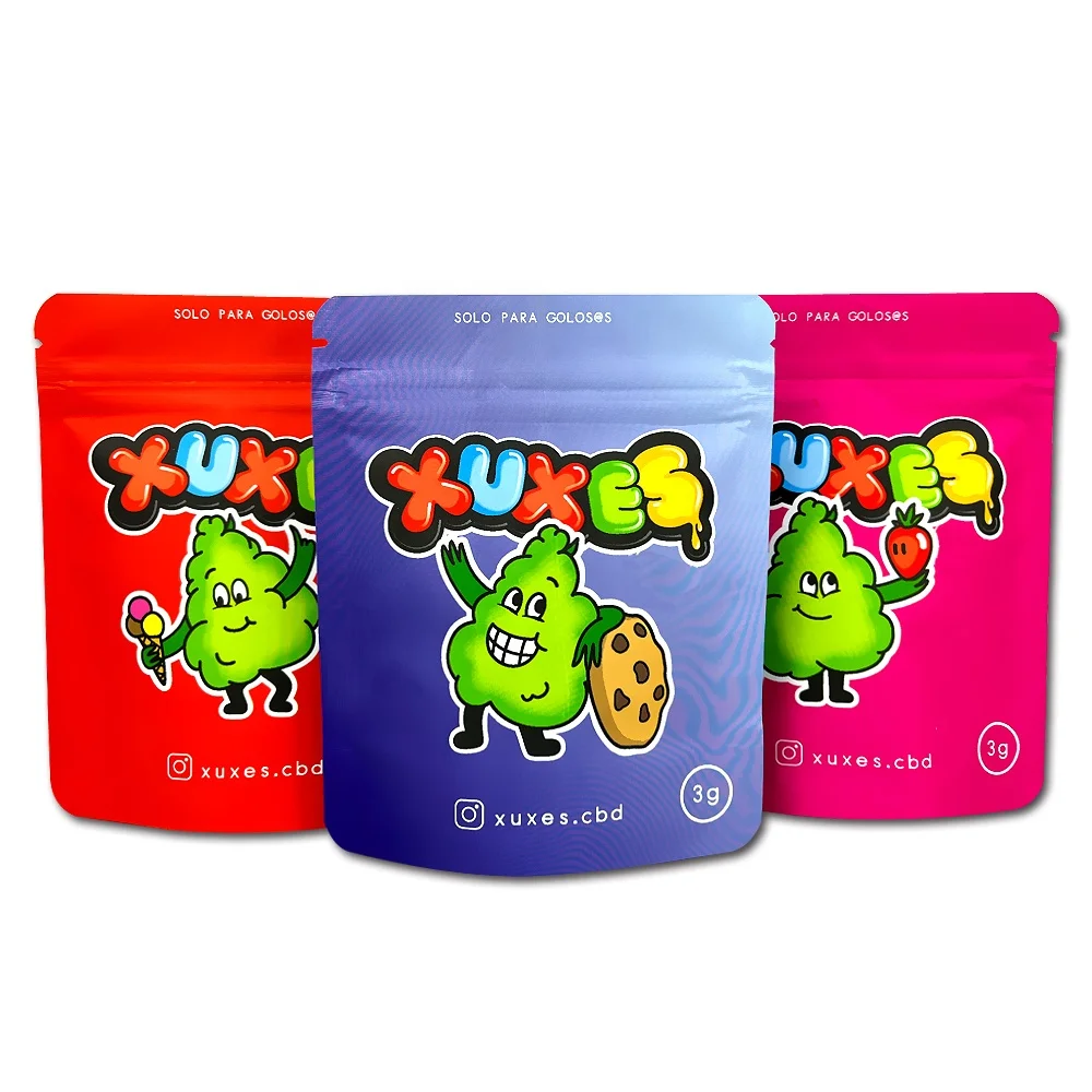 Free samples smell proof soft touch 1 gram 3.5 gram 14g 1 ounce lb design smell candy custom printed mylar bags Mylar Bags