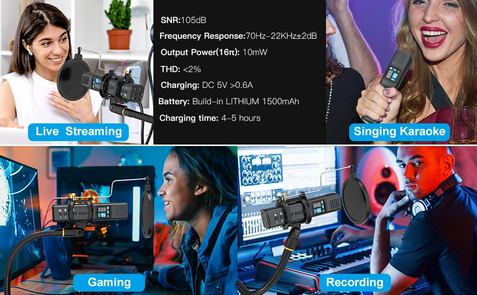 OEM Заводской микрофон изоляционный щит профессиональный конденсаторный USB Студийный микрофон для youtube и прямой трансляции