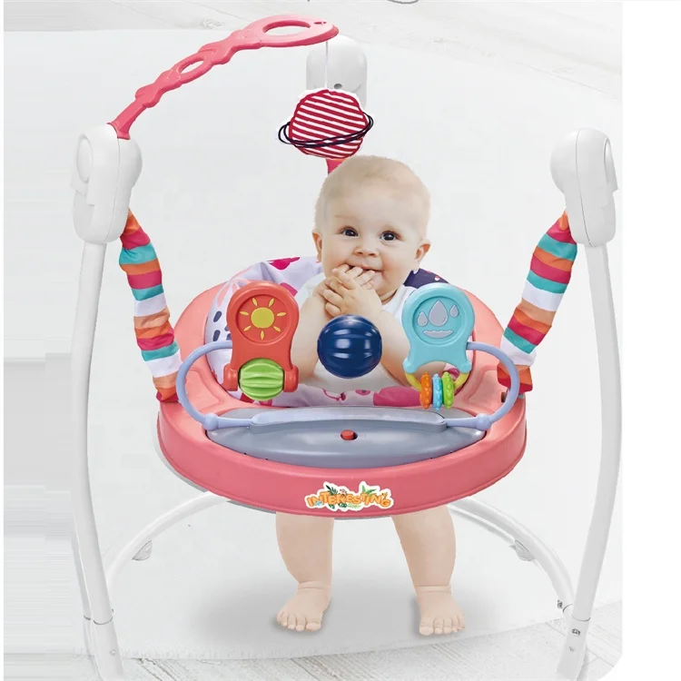 Newborn Baby Swing Rocking Chair Rotating Jumper Stand Activity Center  Jumping Walker For Toddler