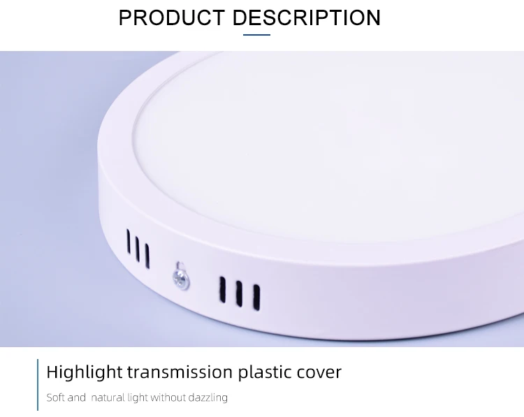 Indoor Lighting Home Office  6w 12w 18w 24w Ceiling Lamp Surface Mounted Round Led Panel Lights