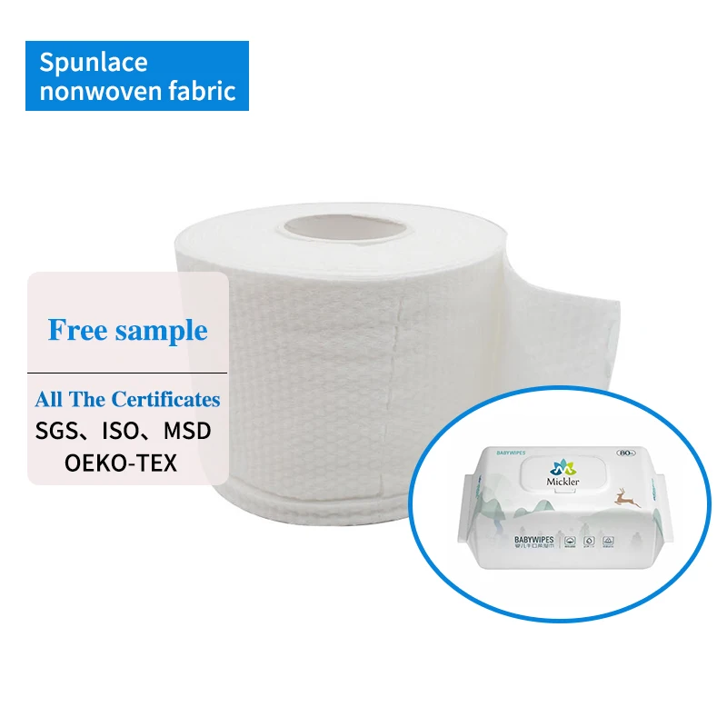 Spunlace Nonwoven Fabric Roll Non-woven Fabric Manufacturer pp spunbond softspunlace nonwoven fabric for wet tissue baby diaper