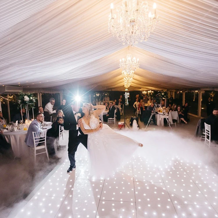 starlit used  led white light dance floor  for  wedding wireless portable  star dancefloor
