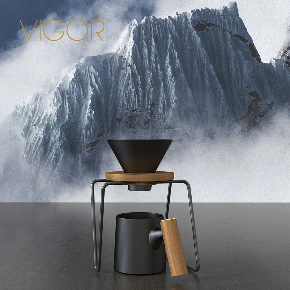 Clever brewing coffee mug for travel ceramic coffee cup with stand dripper pour over coffee makers set