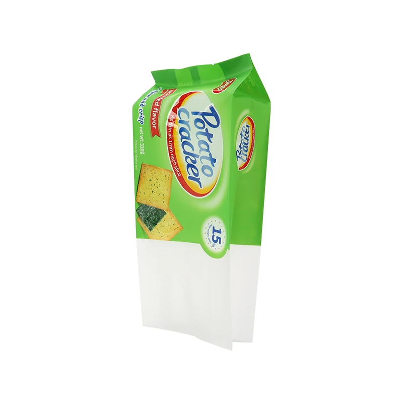 Wholesale Food Grade Plastic Cookie Bags Back To Back Biscuit Packaging Seal Bag Custom Bags  For Crackers