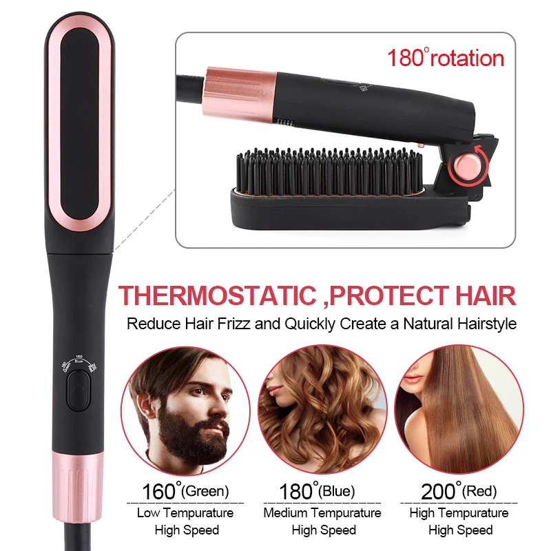 Professional Hair Comb Brush Beard Straightener Multifunctional Hair Straightening Comb Hair Straighten Heating Styling Tools