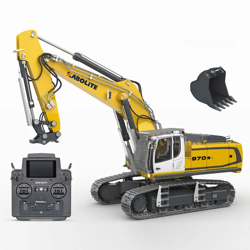 Huina Kabolite K970-100S 1/14 2.4G Radio Control Toys 18CH Alloy RC Hydraulic Excavator Truck With Brushless Motor