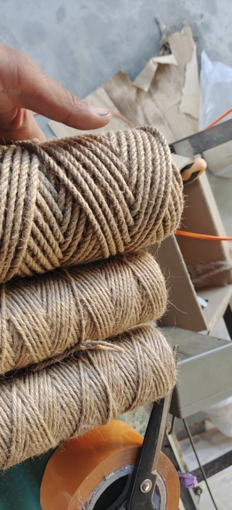100m per roll spool packaging 100% Natural Hemp twisted Jute ropes for DIY decoration