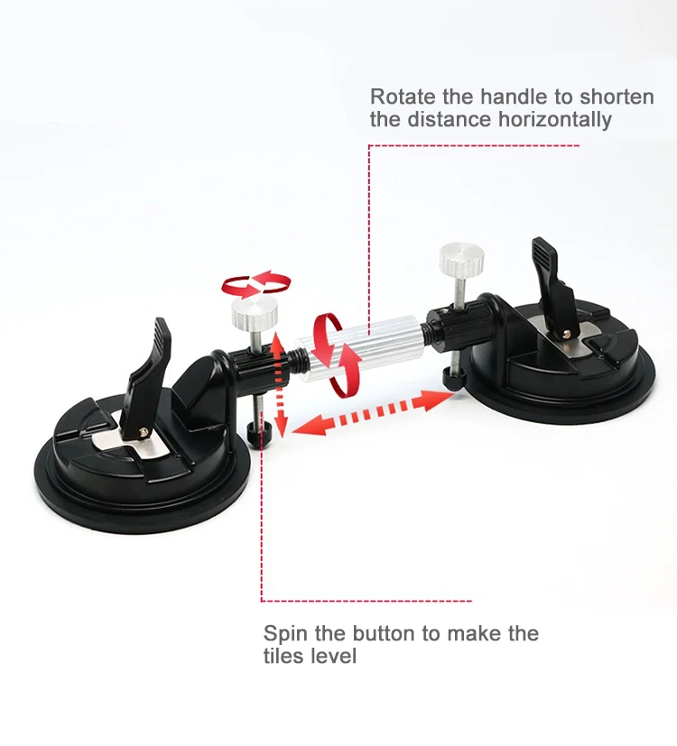 flooring vibrating suction cup level tiles Double claw cup glass Tile Lifter Strong Sucker Rubber Suction Cup for ceramics